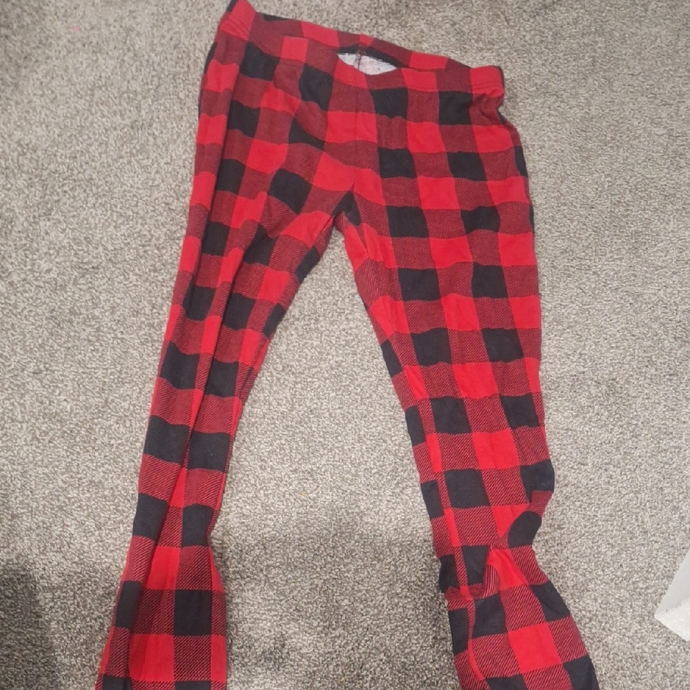 Old Navy Red and Black Checkered Pants